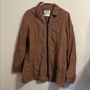 Flax Women’s Linen Zip Up Shirt Jacket